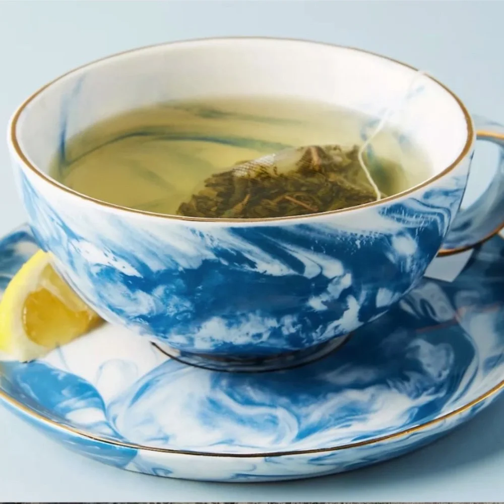 Anthropologie Strata Cup & Saucer